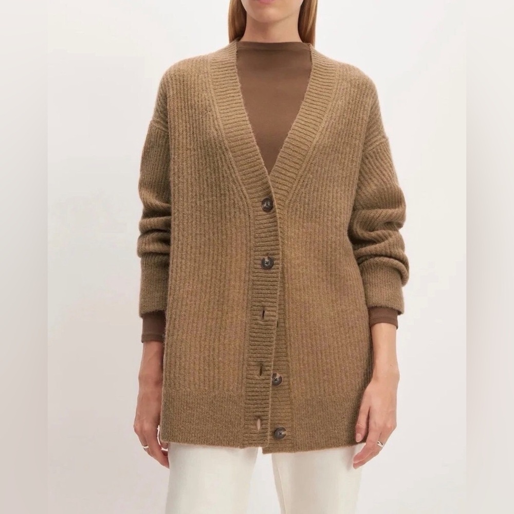 Everlane Brown Women's Alpaca Merino Wool Cardigan Sweater